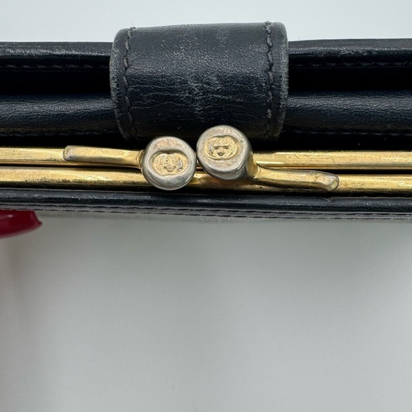 Rare Vintage GUCCI Trifold  Navy & Cream Wallet - Picture 12 of 13